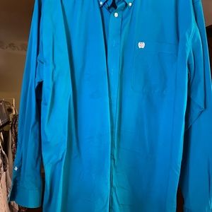 Cinch dress shirt, blue in color and XXL in size